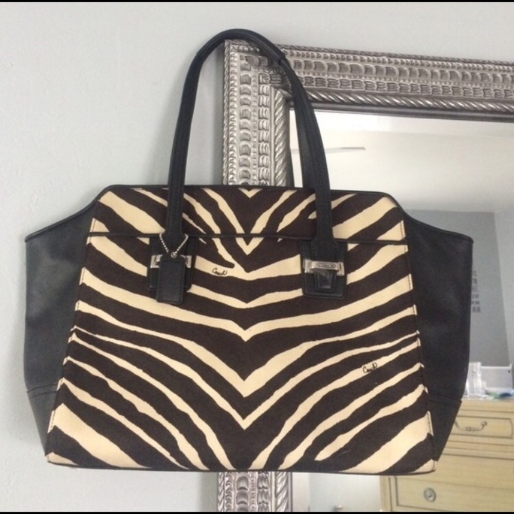 NWOT Coach Zebra Shoulder Bag